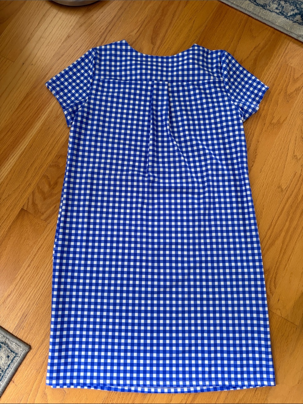 JUDE CONNALLY ella dress size medium NWT gingham cobalt patriotic - Picture 5 of 6